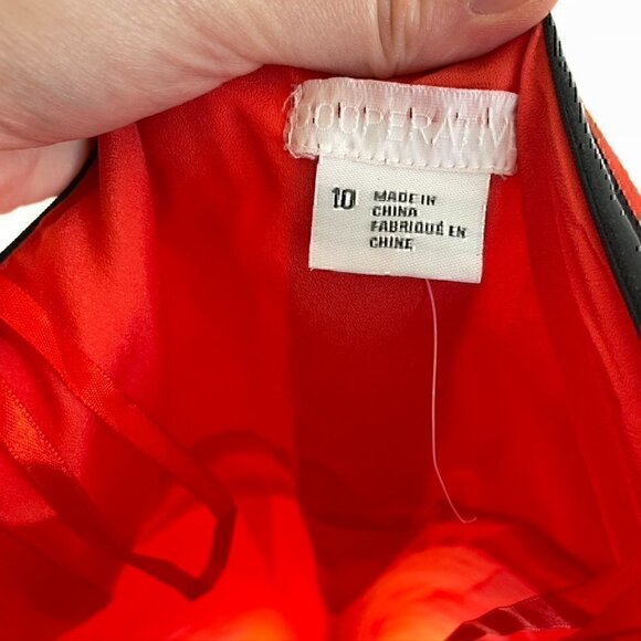 COOPERATIVE URBAN OUTFITTERS Bright Coral Orange Strapless Mini Sheath ? Dress - Picture 4 of 12